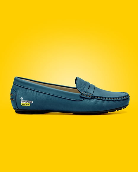 Women's Leather Moccasin Mockup
