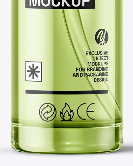 Clear Cosmetic Bottle with Pump Mockup