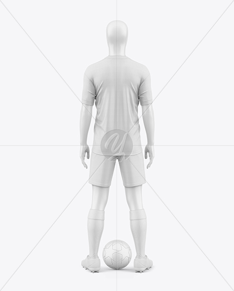 Soccer Kit w/ Mannequin Mockup - Back View