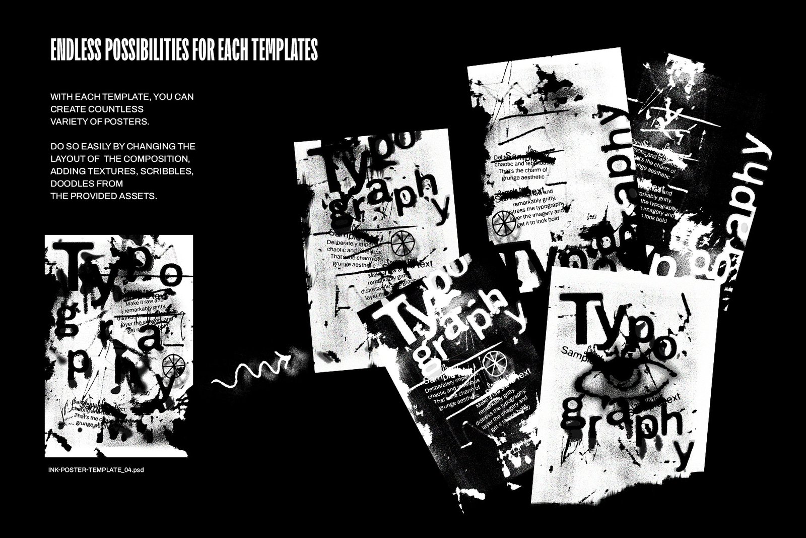 16 Ink Poster PS Templates