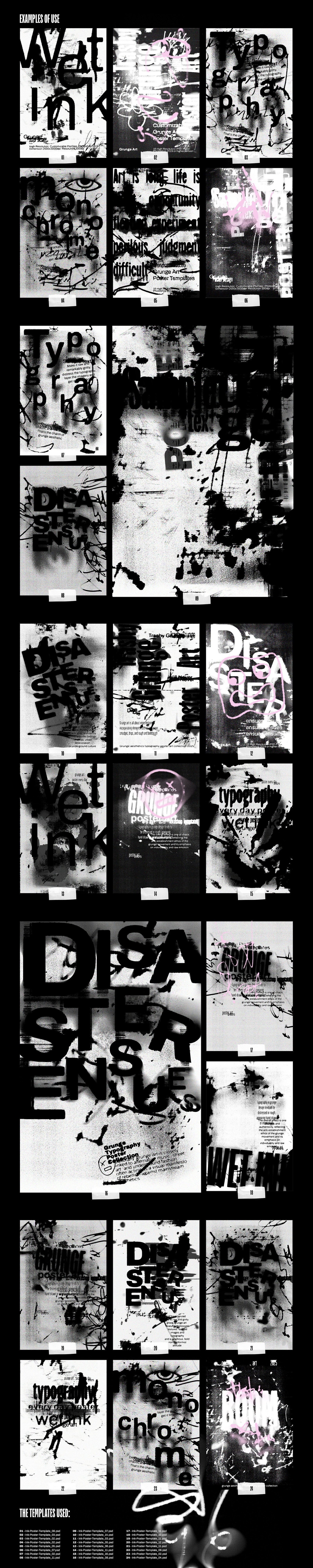 16 Ink Poster PS Templates