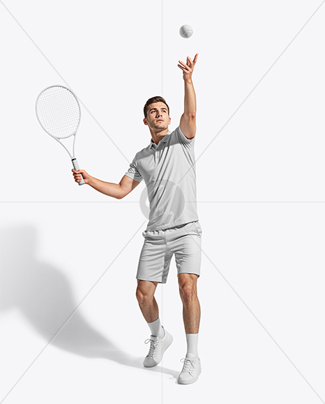Man Wearing Tennis Uniform Mockup