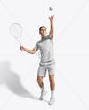 Man Wearing Tennis Uniform Mockup