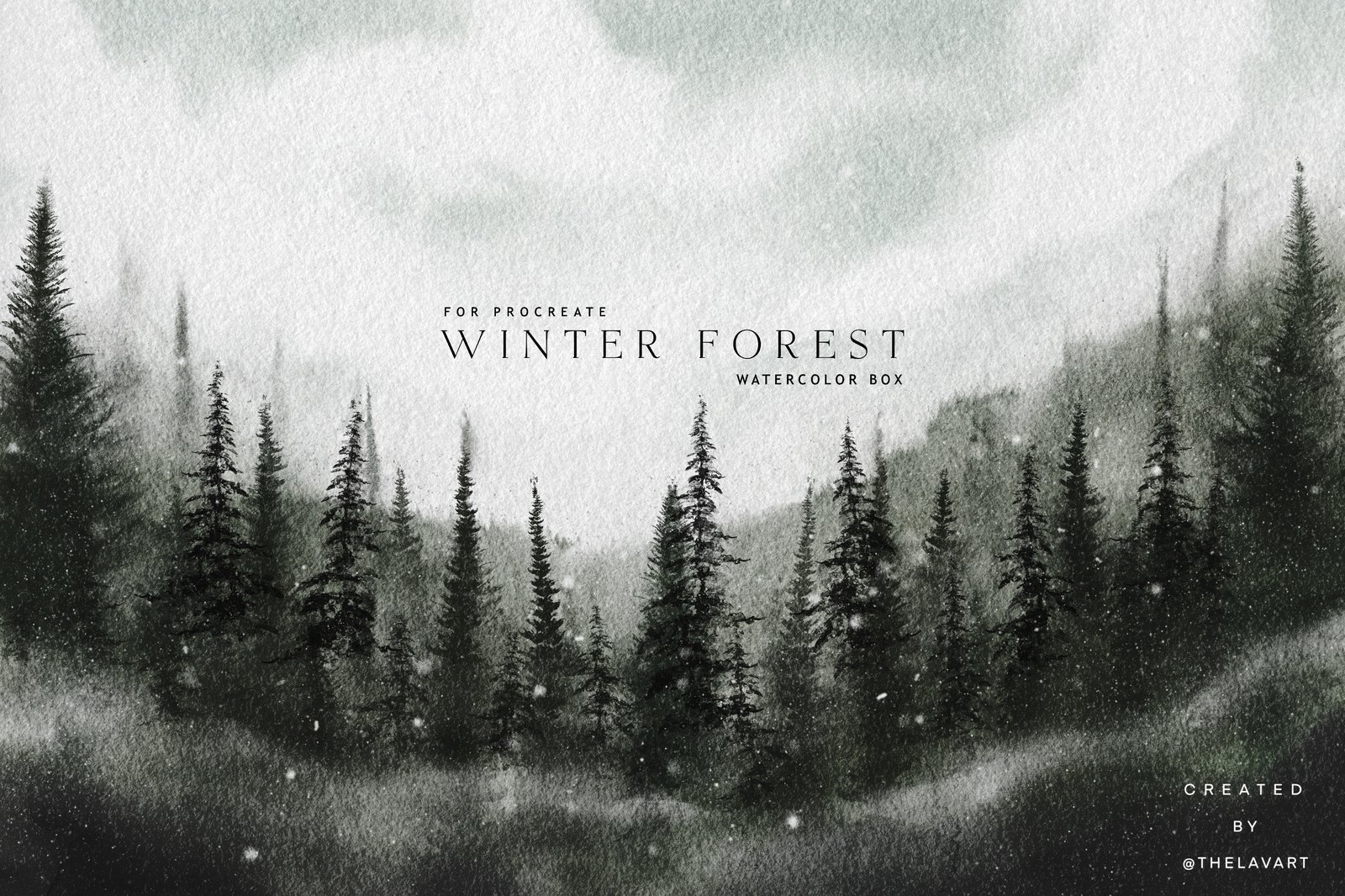 Winter Forest Box for Procreate