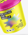 Matte Ice Cream Cup Mockup