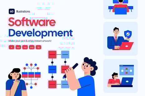 Software Development Illustration Set
