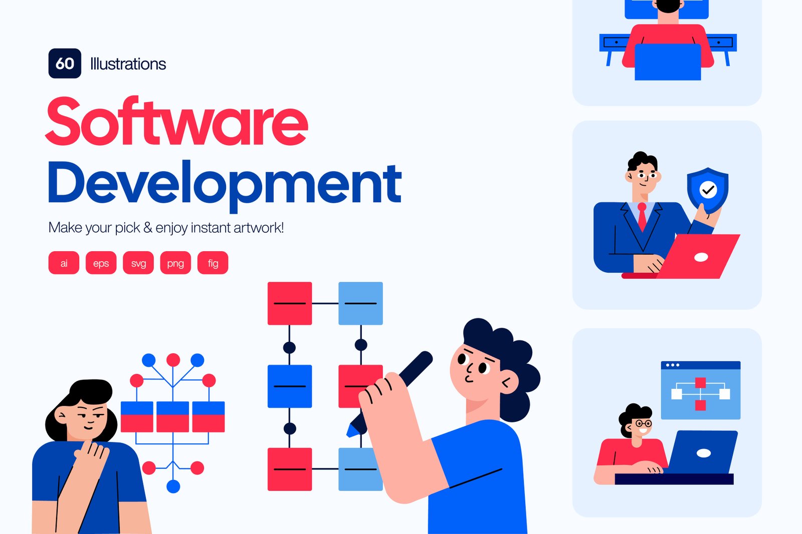 Software Development Illustration Set