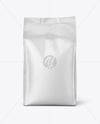 Matte Coffee Bag with Valve Mockup