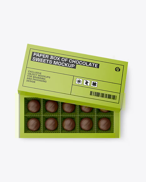 Box of Chocolate Sweets Mockup - Free+Mockup+Designs,+Themes+And+Templates