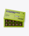 Box of Chocolate Sweets Mockup