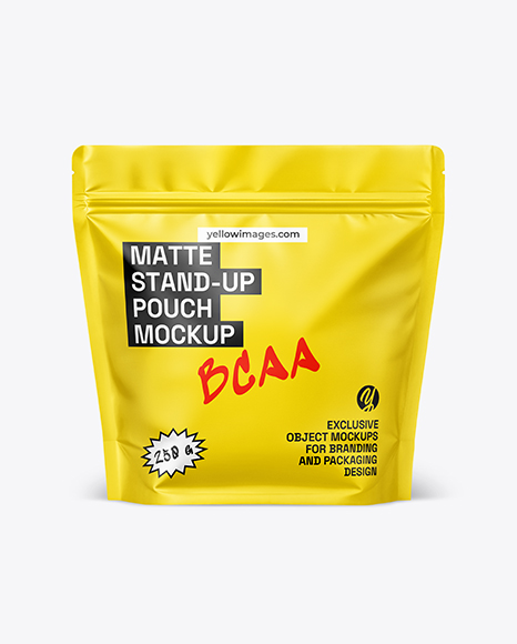 Matte Stand Up Pouch Mockup - Pouch mockup