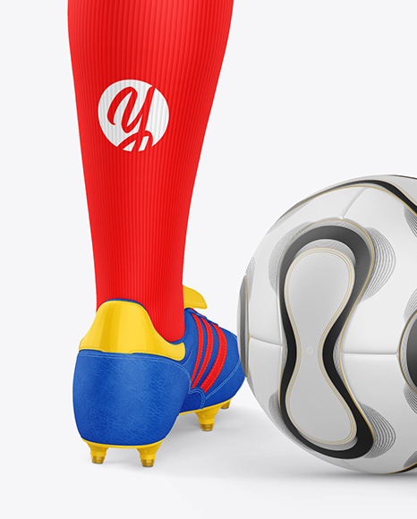 Full Soccer Kit w/ Mannequin Mockup - Back Half Side View