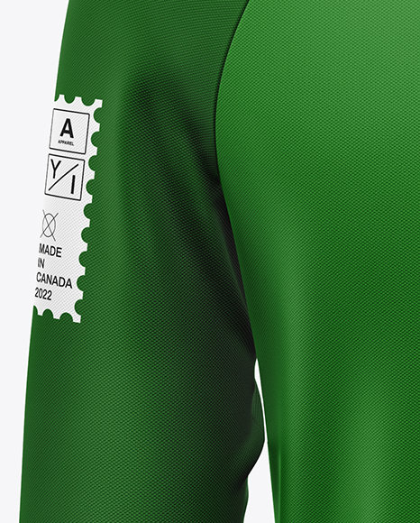 Men's Long Sleeve Raglan Polo Mockup