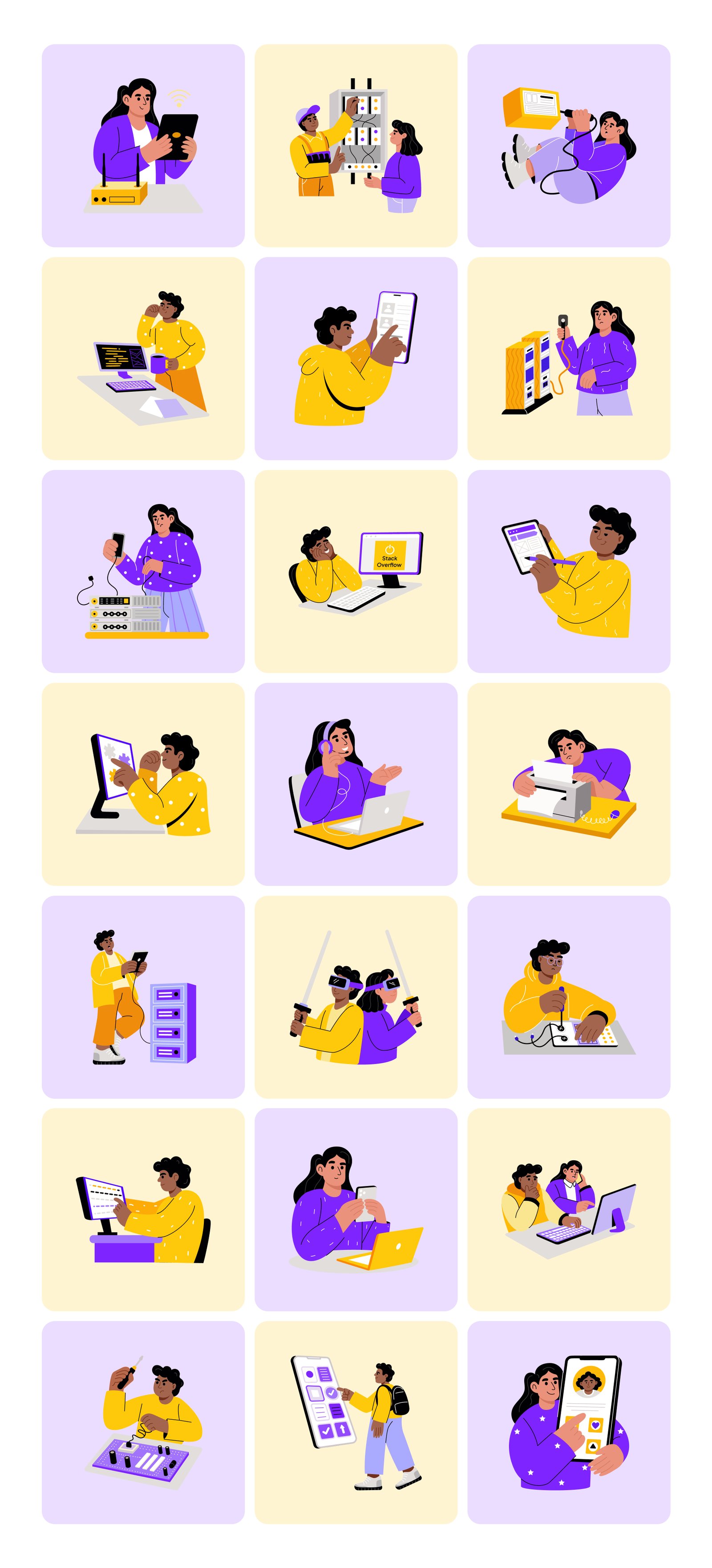 IT Illustration Art Set
