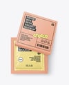 Paper Box With Sachet Mockup
