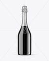 Dark Glass Champagne Bottle Mockup