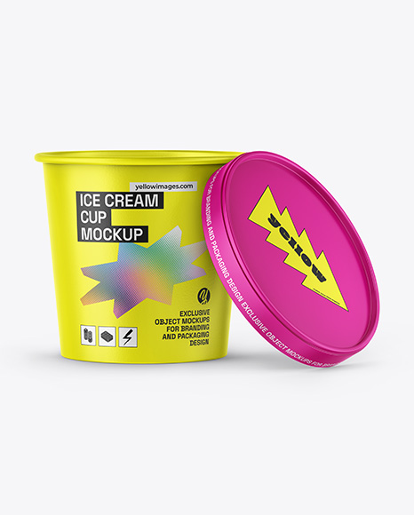 Matte Ice Cream Cup Mockup
