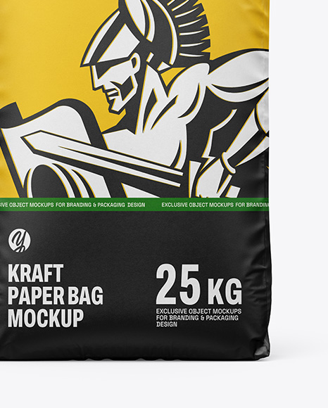 Kraft Paper Bag Mockup - Front View