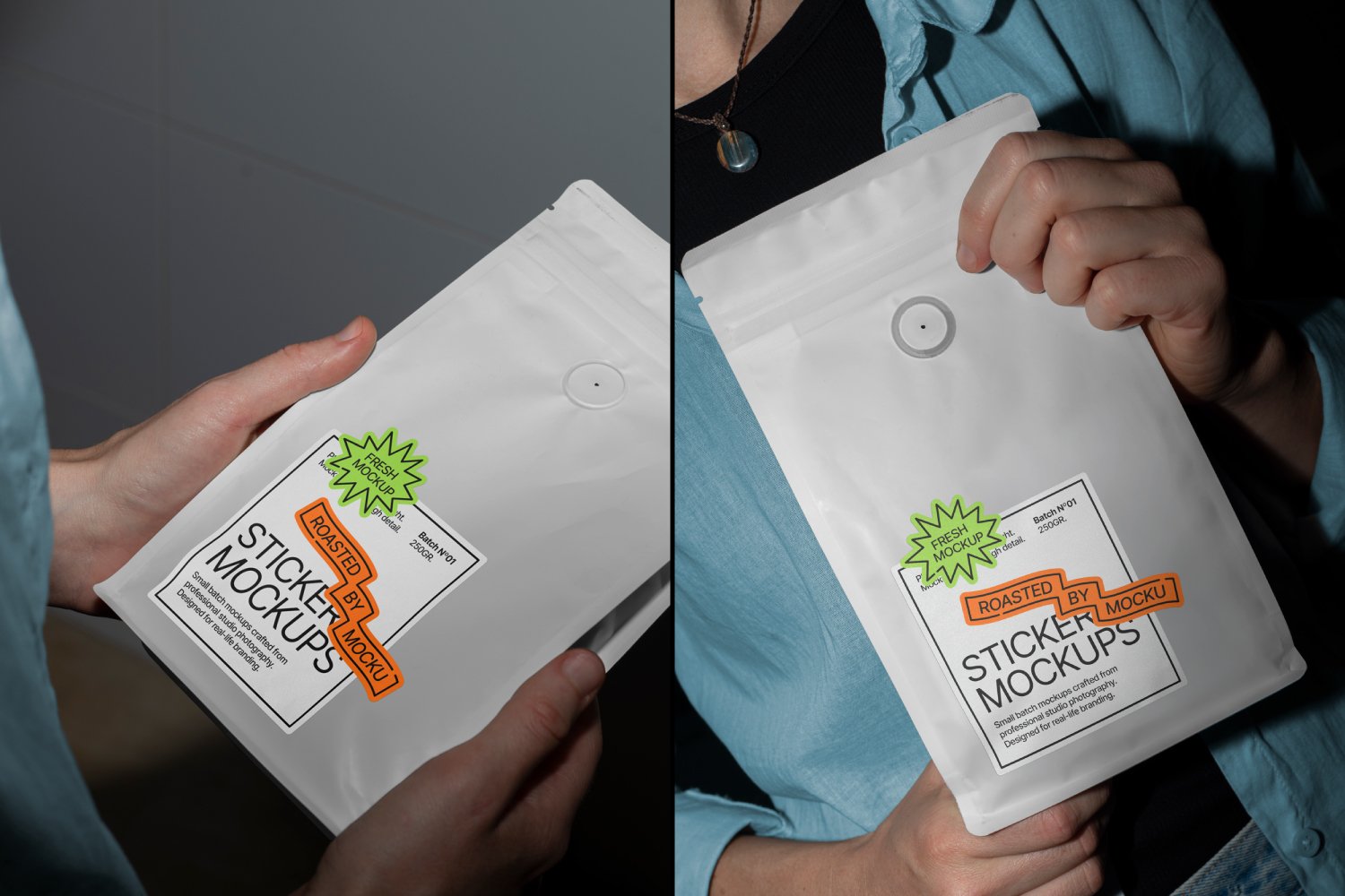 Aesthetic Sticker Mockup Bundle