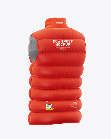 Matte Down Vest Mockup - Apparel mockups