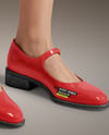 Mary Janes on Woman's Legs with Dress Mockup