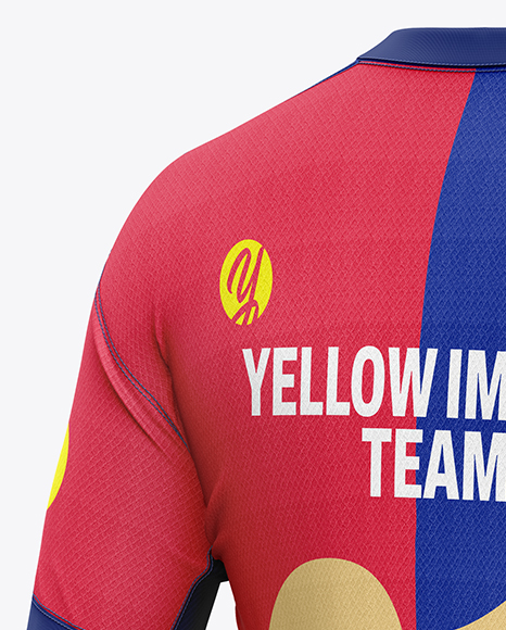 Soccer Jersey Mockup - Back Half Side View
