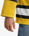 Man Wearing Ice Hockey Jersey Mockup