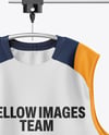 Training Sleeveless Jerseys Hanging in a Studio Mockup