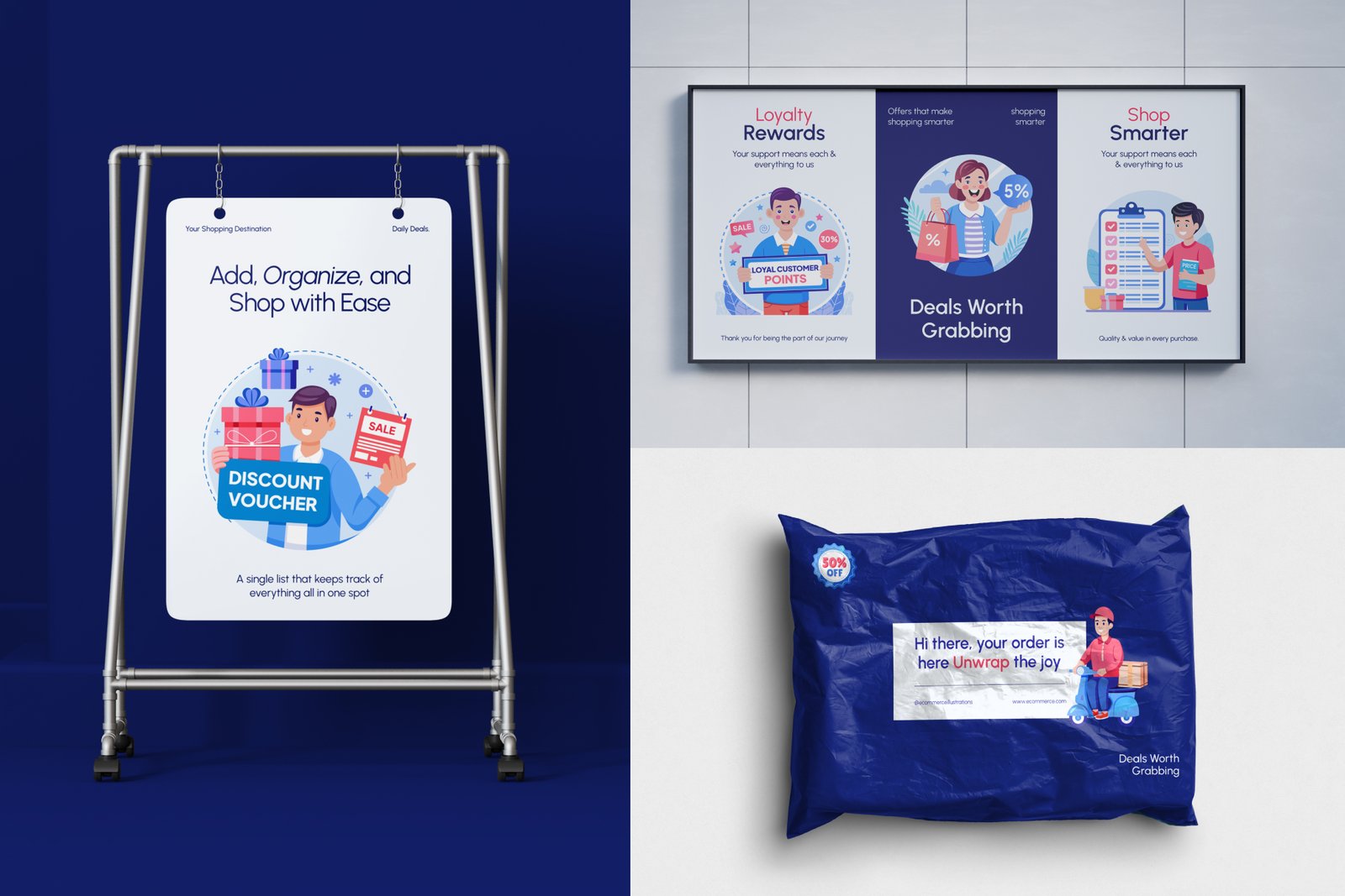 Ecommerce Shopping Illustration Set