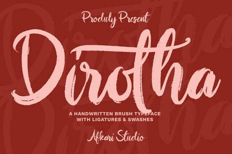 Dirotha - Handwritten Brush Font - Fonts
