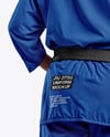 Black Man Wearing a Jiu Jitsu Gi Uniform Mockup