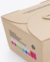 Kraft Paper Food Box in Paper Sleeve Mockup