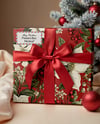 Square Gift Box wit Red Bow Mockup