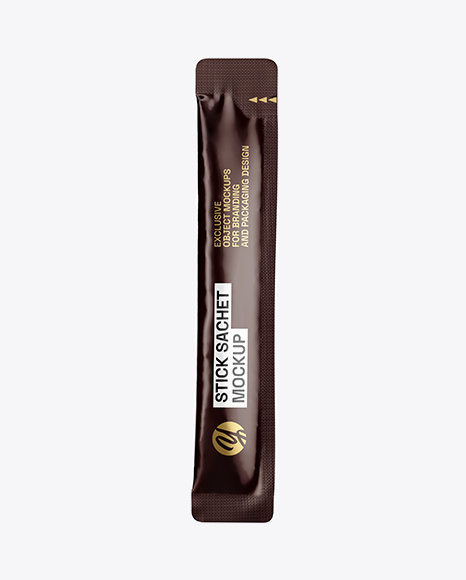 Glossy Stick Sachet Mockup