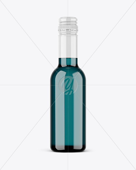 250ml Color Glass Wine Bottle Mockup