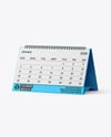 12 Months Desk Tent Calendar Mockup – Half Side View