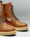 Pair of Women's Combat Boots Mockup