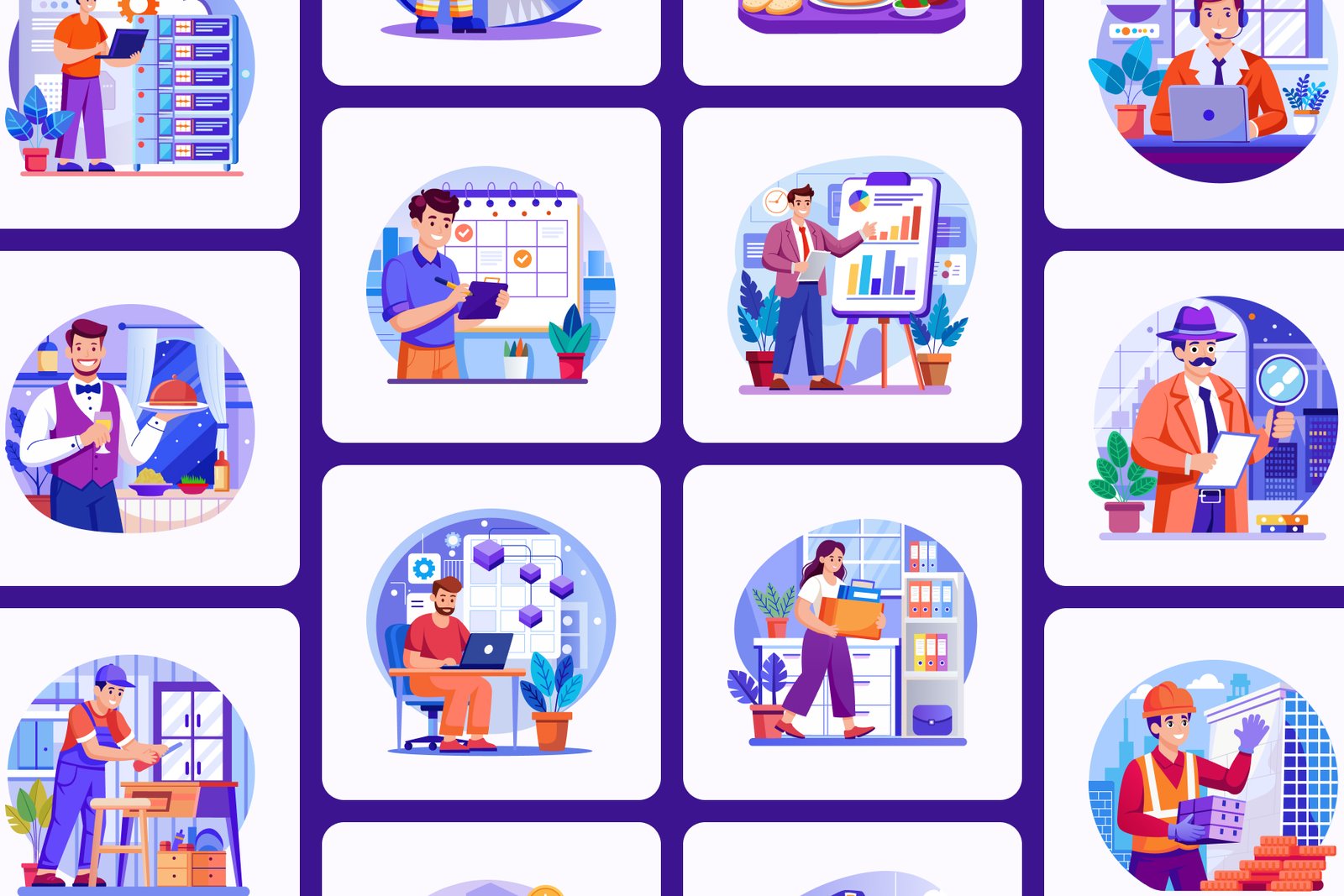 Job Illustrations Art Set