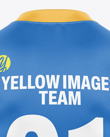 Crew Neck Rugby Jersey Mockup - Back View