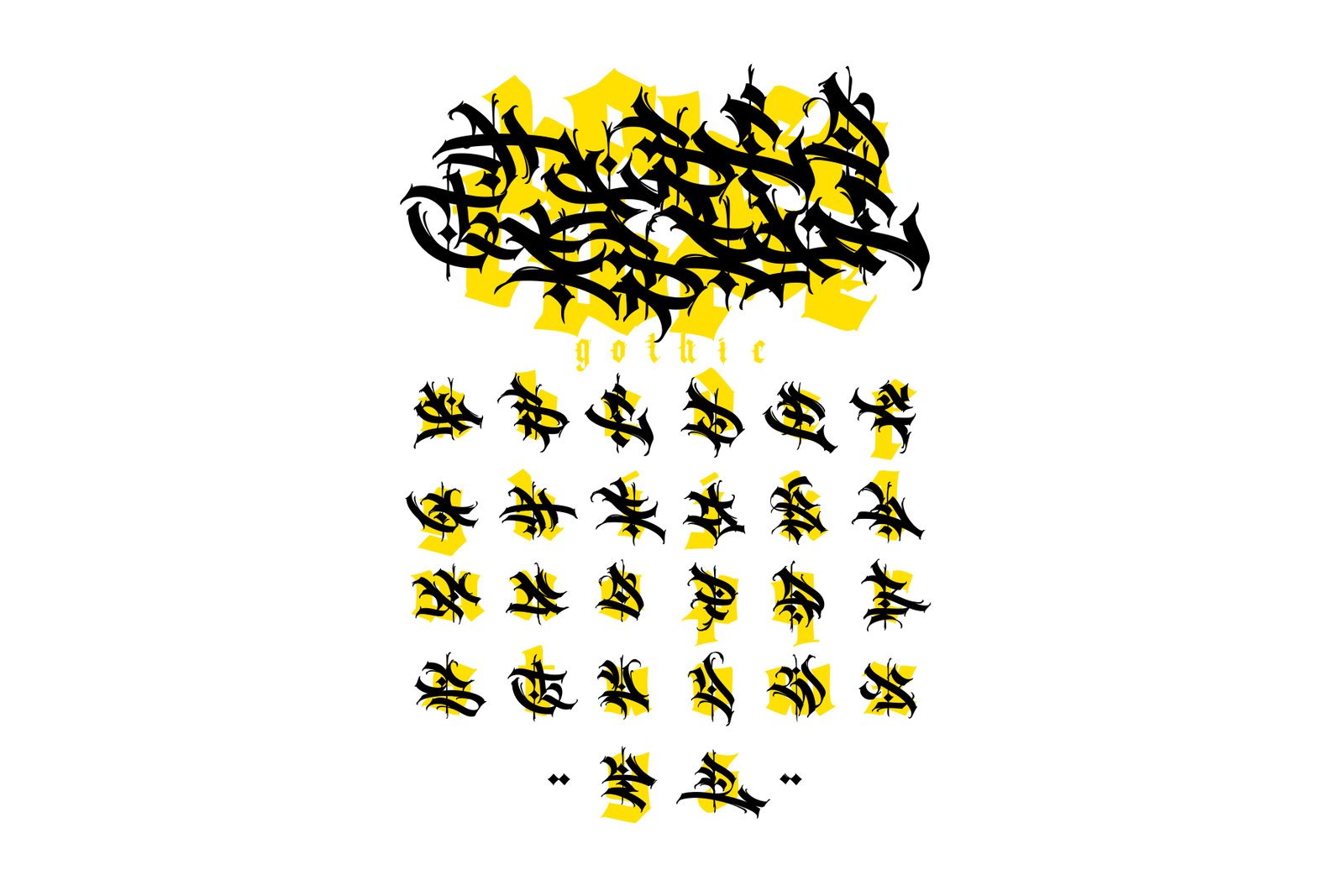 Gothic vector letters - 030