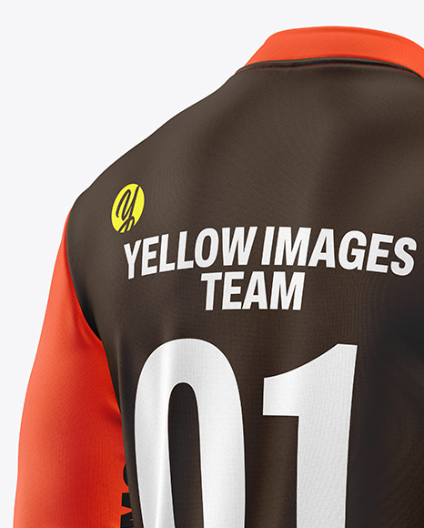 Jersey Mockup - Back Half Side View