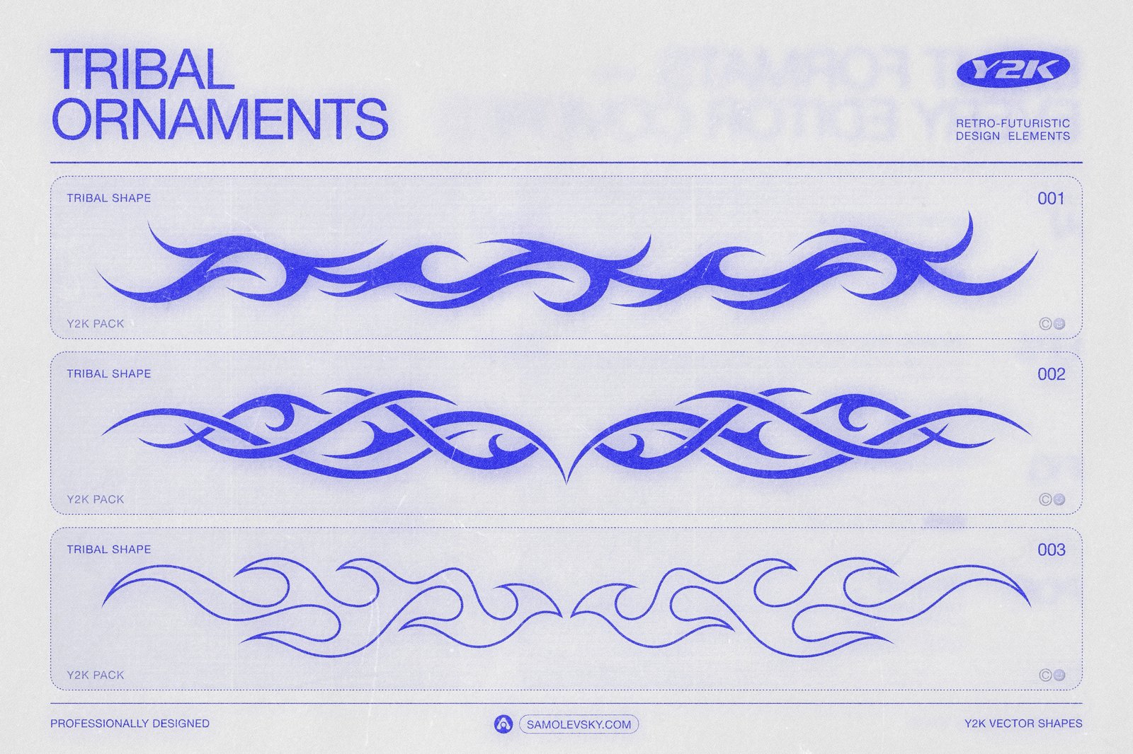 170 Y2K Vector Shapes and Design Elements Pack Vol. 1