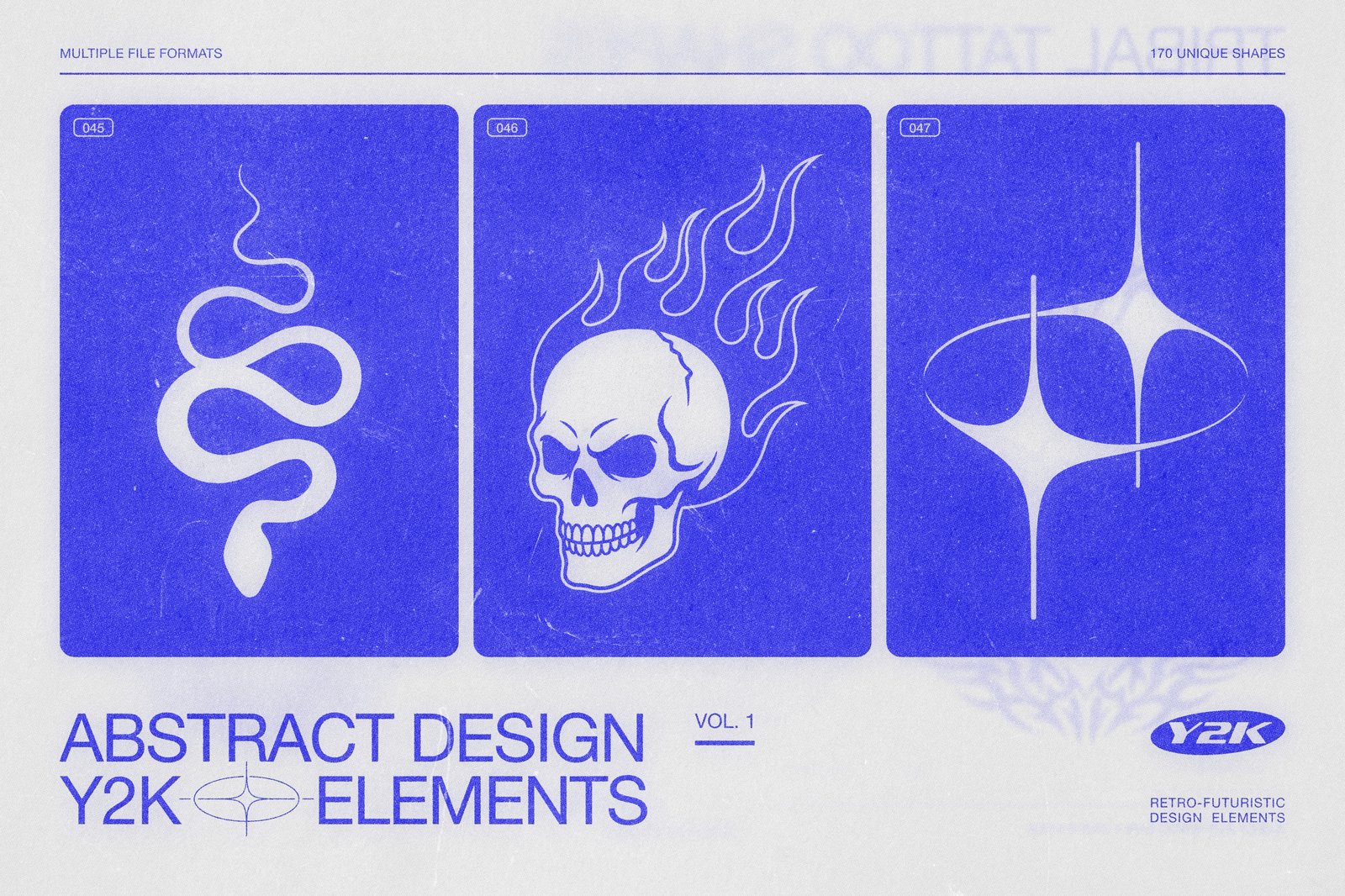 170 Y2K Vector Shapes and Design Elements Pack Vol. 1