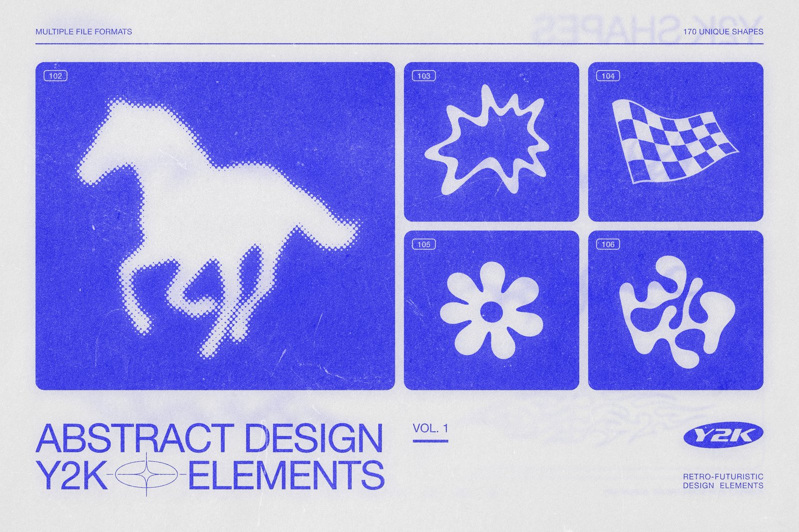 170 Y2K Vector Shapes and Design Elements Pack Vol. 1