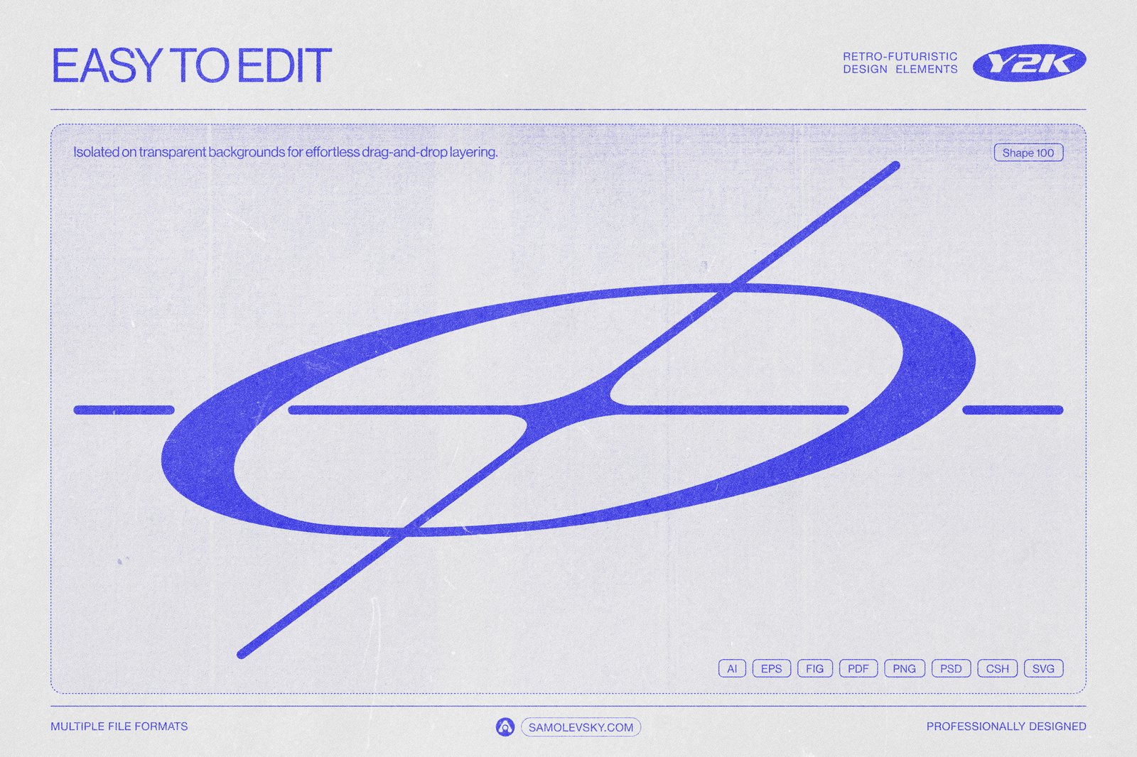 170 Y2K Vector Shapes and Design Elements Pack Vol. 1