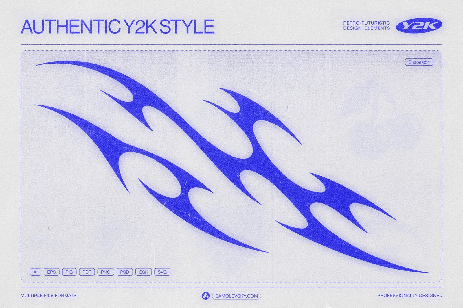 170 Y2K Vector Shapes and Design Elements Pack Vol. 1