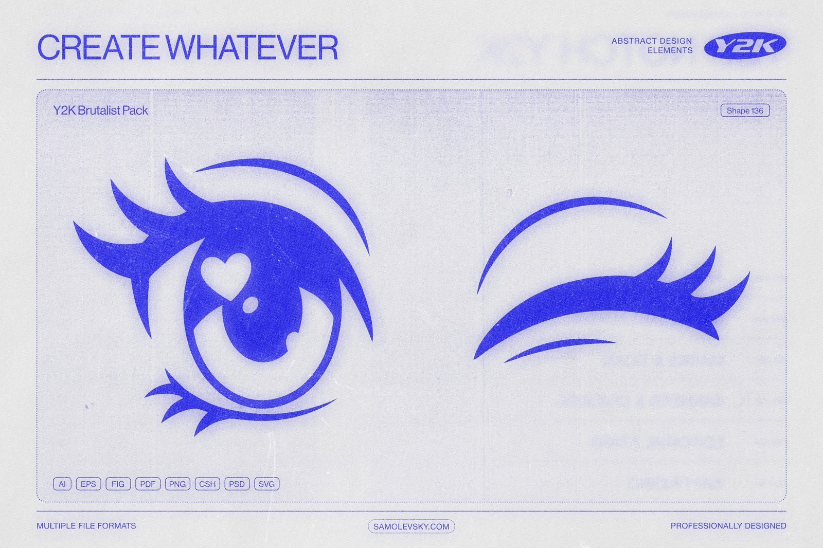 170 Y2K Vector Shapes and Design Elements Pack Vol. 1