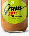 Clear Glass Jar with Apple Butter Mockup