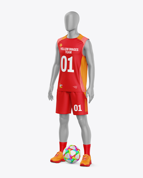 Training Sleeveless Kit Mockup - Half Side View