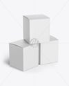 Three Paper Boxes Mockup